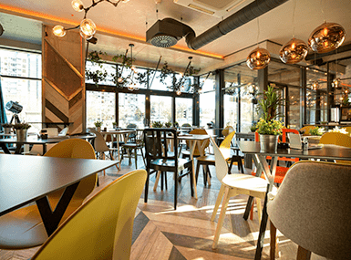 Pest-free modern restaurant.